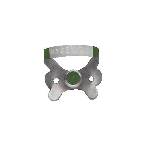 Coltene Whaledent H09958 Hygenic Fiesta Color Coded Winged Dam Clamp #2A Green Coltene Whaledent H09958 Hygenic Fiesta Color Coded Winged Dam Clamp #2A Green